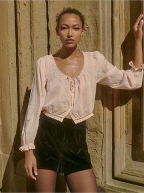 Doen Pale Pink Maeve Top